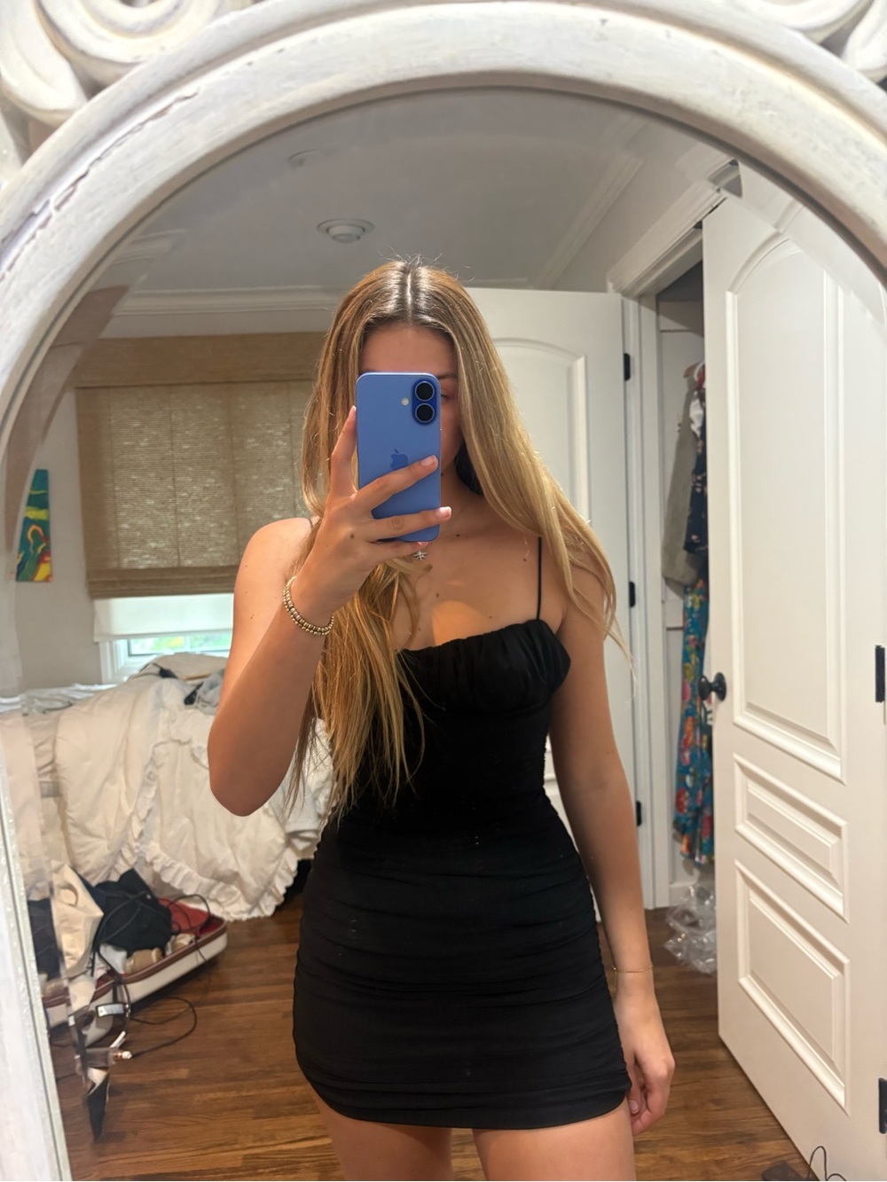 Princess Polly Black Mini Dress with Spaghetti Straps - Picture 3 of 7